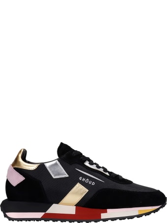 GHOUD Rush Sneakers In Black Suede And Fabric