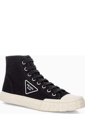 Prada Cotton Canvas High-top Sneakers