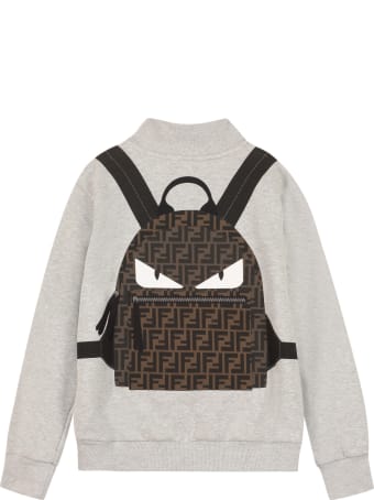Fendi Full Zip Cotton Hoodie