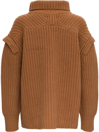 Loulou Studio Jumper With Funnel Neck And Dropped Shoulders