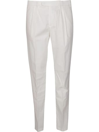 Eleventy White Cotton Blend Pants
