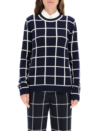 Gabriela Hearst Checkered Crew Neck Sweater