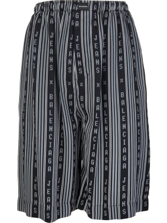 Balenciaga Man Black Pajama Shorts