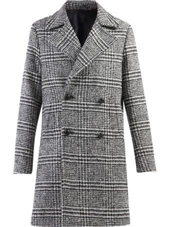 doppiaa Check Motif Coat