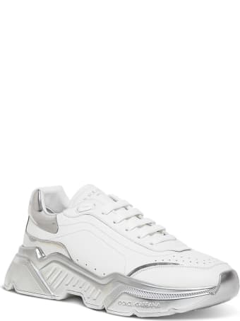 Dolce & Gabbana Leather Sneakers With Laminated Sole