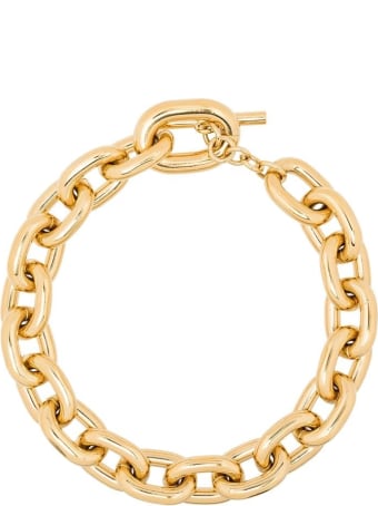 Paco Rabanne Xl Hoop Necklace In Golden Aluminum