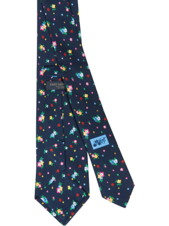 Eddy Monetti Flower Print Neck Tie