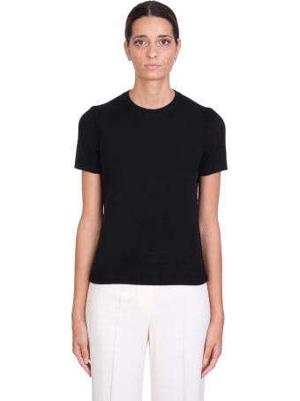 Theory T-shirt In Black Cashmere