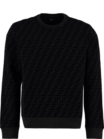 Fendi Cotton Crew-neck Sweatshirt With Logo