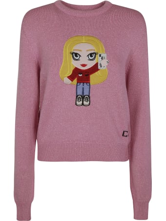 Chiara Ferragni Glitter Embellished Ribbed Sweater