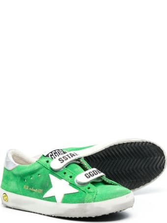 Golden Goose Green Sneakers With Tears