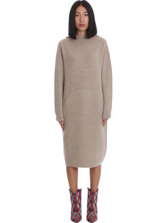 La Ploubel Dress In Beige Suede