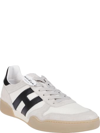 Hogan White Leather And Suede H357 Sneakers