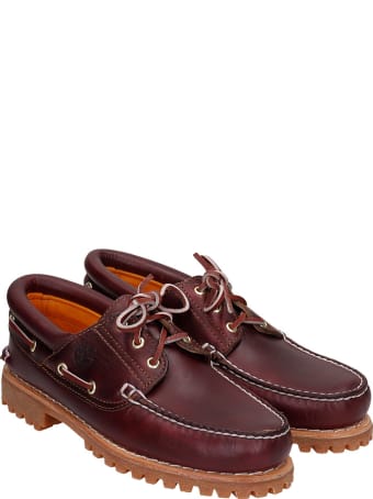 Timberland Authentic Loafers In Bordeaux Leather