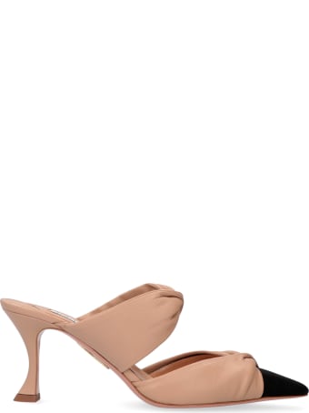 Aquazzura Twist Leather Mules