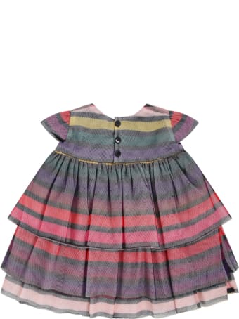 Sonia Rykiel Multicolor Dress For Girl With Stripes