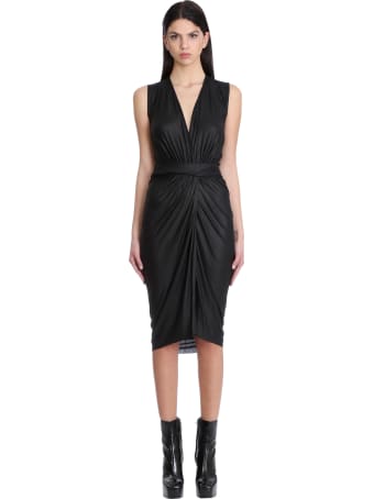 Rick Owens Lilies Dress In Black Viscose