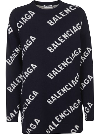 Balenciaga Logo Motif Pullover