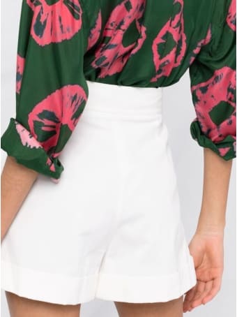 TwinSet White Linen Shorts