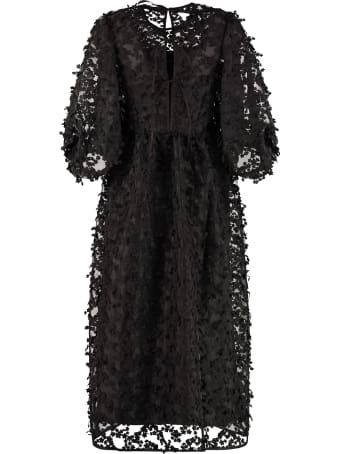 Cecilie Bahnsen Karmen Dress With Floral Applications
