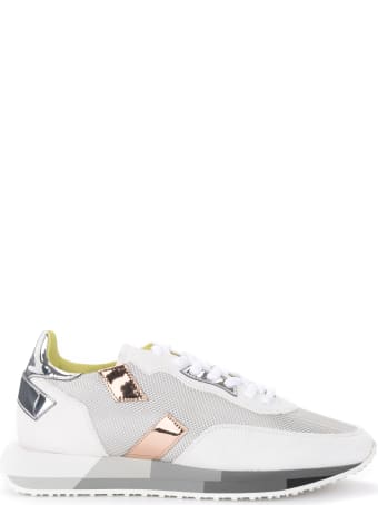 GHOUD Suede And Silver Fabric Rush Sneaker
