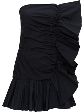 RED Valentino Taffeta Dress With Ruffles