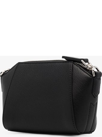 Givenchy Antigona Crossbody Bag In Black Leather With Logo