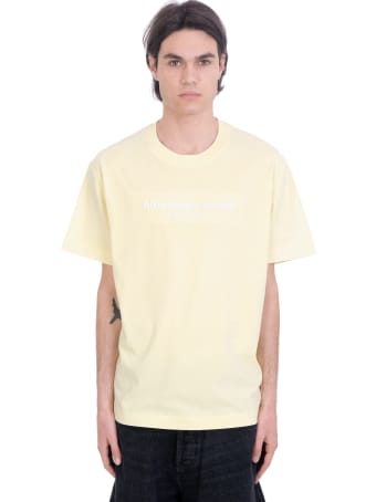 Alexander Wang T-shirt In Yellow Cotton