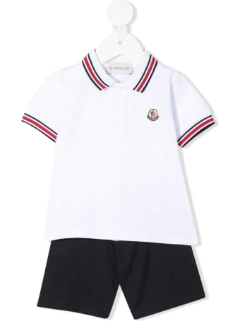 Moncler Tricolor Polo Shirt And Shorts Newborn Set