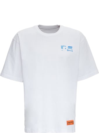 HERON PRESTON White Jersey T-shirt With Back Print