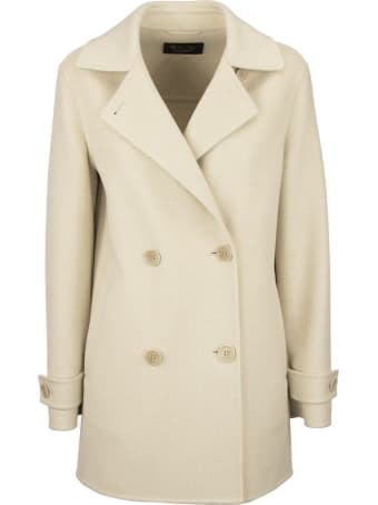 Loro Piana Jeffery Double-breasted Coat Natural Melange