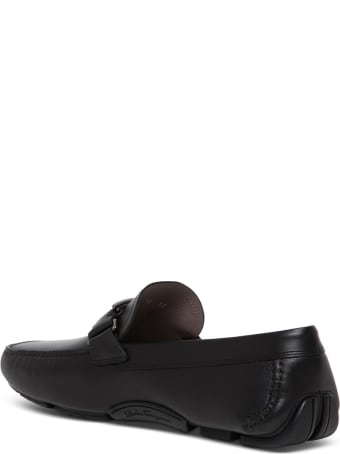Salvatore Ferragamo Peter Driver Mocassins In Black Leather