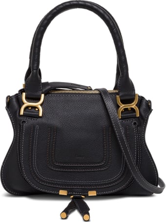 Chloé Marcie Handbag In Black Leather