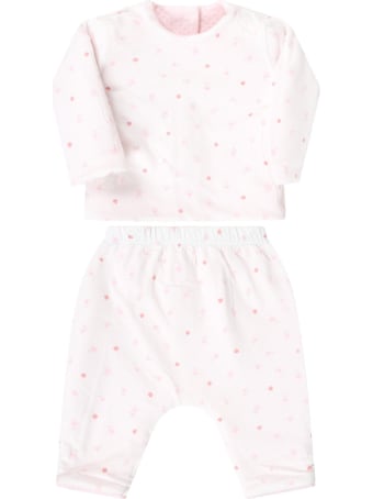 Absorba Pink Suit For Babykids With Flowers