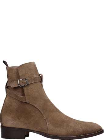 Marc Ellis Ankle Boots In Taupe Suede