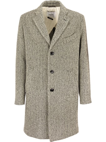Paltò Agostino Herringbone Wool Coat