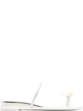 Casadei White Butterflay Wedge Sandal