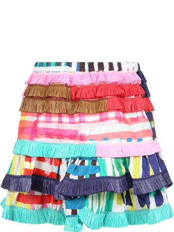 Tia Cibani Multicolor Skirt For Girl