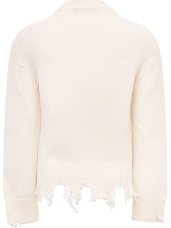 Riccardo Comi White "happy Day" Sweater For Kids