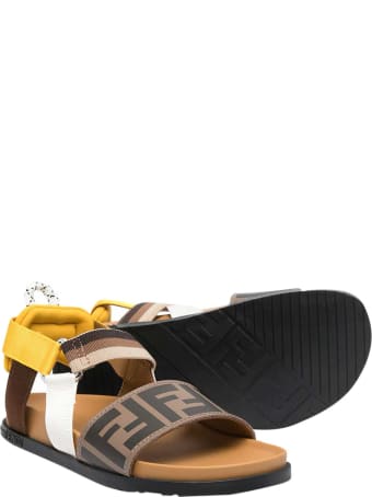 Fendi Sandals With Logo Texture