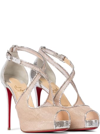 Christian Louboutin Mariacar 120 Pumps In Nude Leather