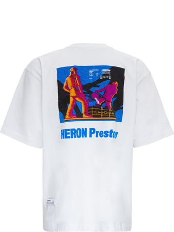 HERON PRESTON White Jersey T-shirt With Back Print