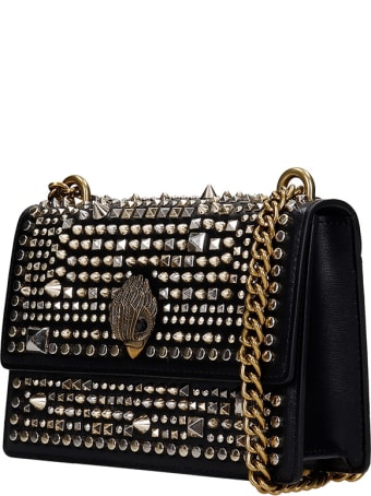 Kurt Geiger Shoulder Bag In Black Leather