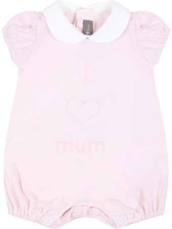 Little Bear Pink Romper For Baby Girl