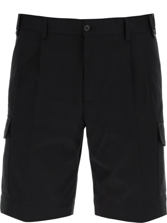 Dolce & Gabbana Cargo Shorts With Logo Patch