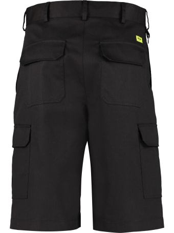 MSGM Cotton Bkend Multi-pocket Bermuda Shorts