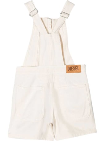 Diesel White Teen Dungarees