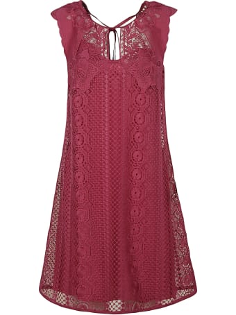 Alberta Ferretti Sleeveless Perforated Dress