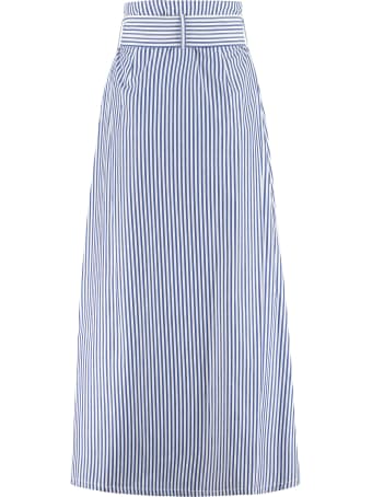 Parosh Clacx Belted Cotton Skirt