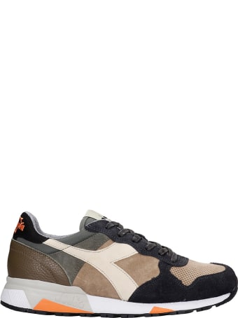 Diadora Trident 90 Sneakers In Beige Suede And Leather